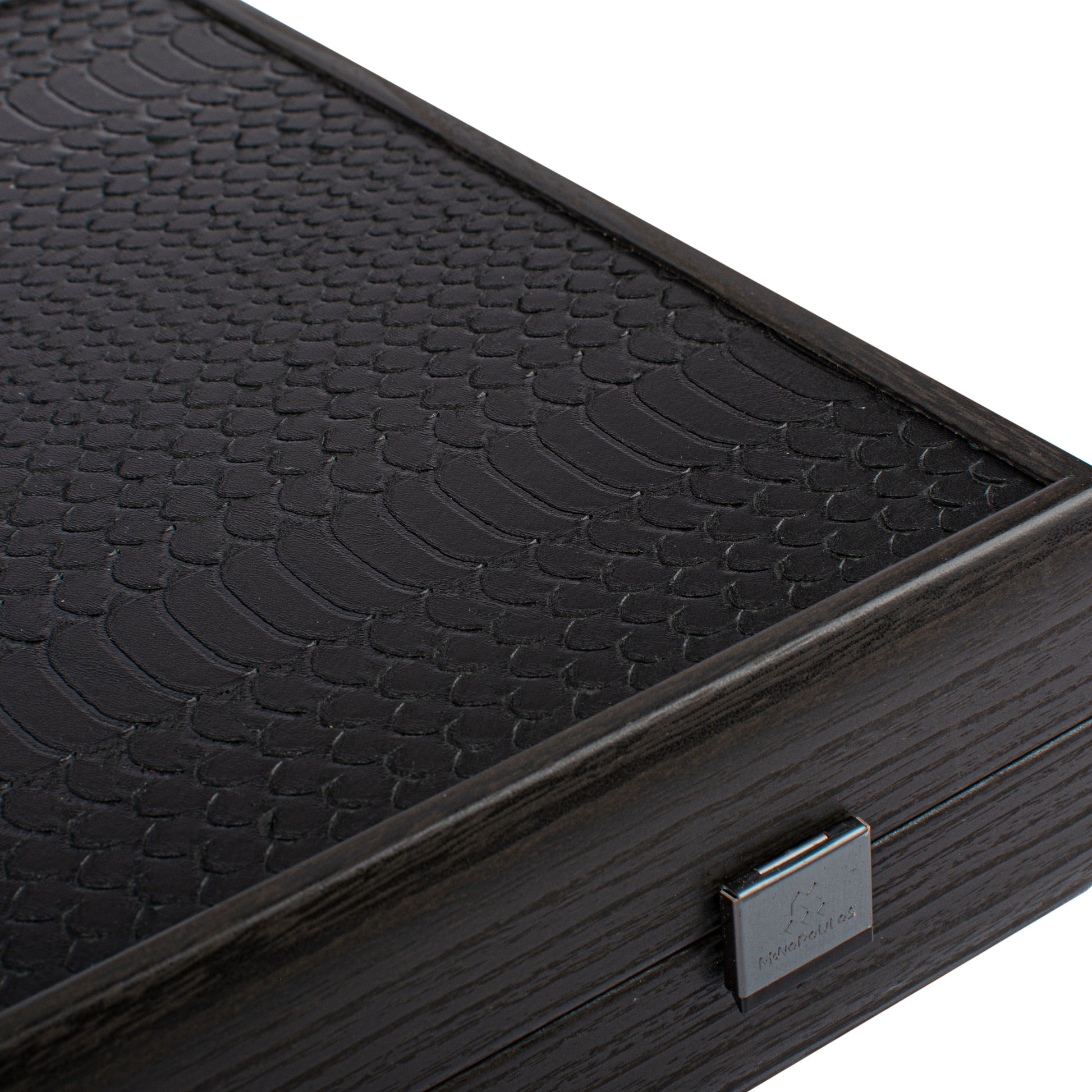 Premium Handcrafted Snake Tote in Black Leather Backgammon Set - Premium Backgammon from MANOPOULOS Chess & Backgammon - Just €519! Shop now at MANOPOULOS Chess & Backgammon