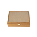 Luxury Walnut Wooden Box with Brown Leatherette Top - Handcrafted Elegance - Premium Decorative Objects from MANOPOULOS Chess & Backgammon - Just €32! Shop now at MANOPOULOS Chess & Backgammon