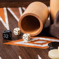NATURAL BURL with PEARL ELEMENTS Backgammon - Premium Backgammon from MANOPOULOS Chess & Backgammon - Just €520! Shop now at MANOPOULOS Chess & Backgammon