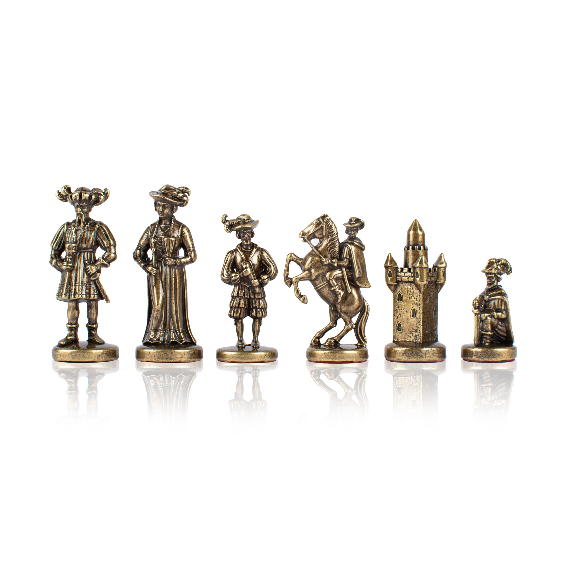 MEDIEVAL KNIGHTS Chessmen (Large) - Gold/Brown - Premium Chess from MANOPOULOS Chess & Backgammon - Just €142! Shop now at MANOPOULOS Chess & Backgammon