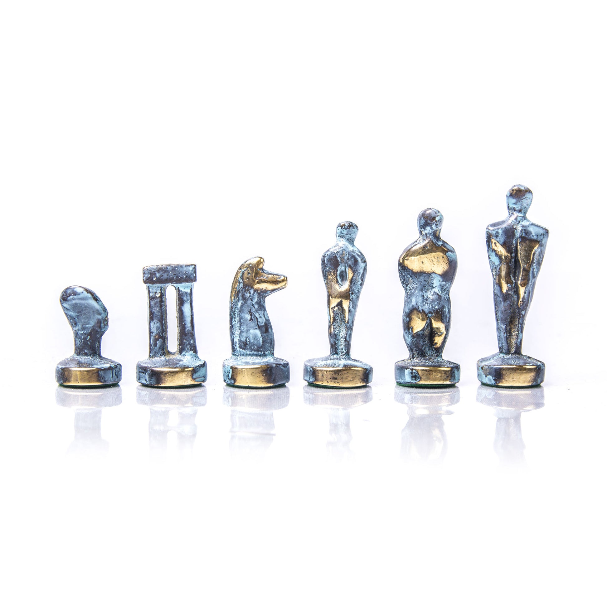 CYCLADIC ART Chessmen (Small) - Blue/Brown - Premium Chess from MANOPOULOS Chess & Backgammon - Just €83.50! Shop now at MANOPOULOS Chess & Backgammon