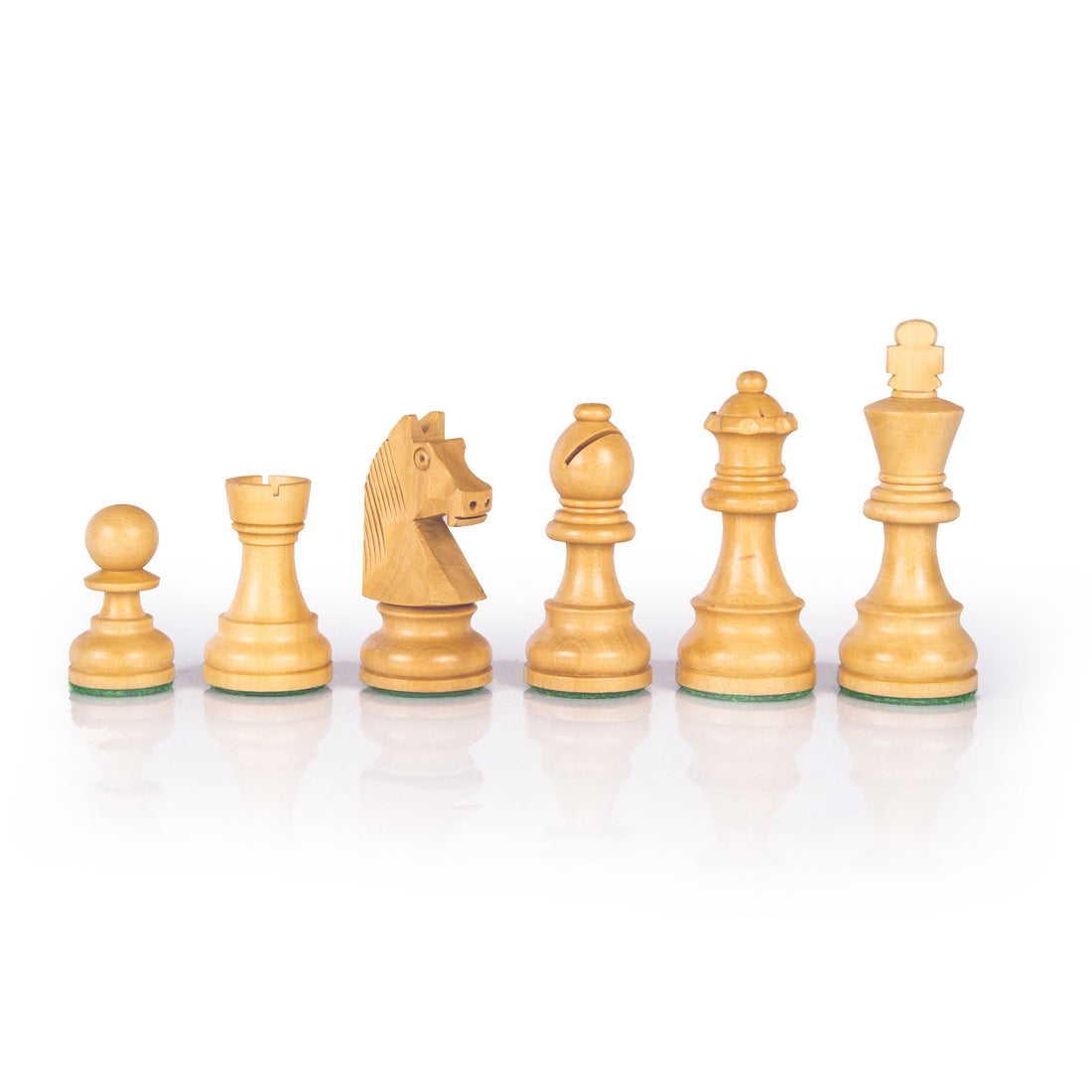 Handcrafted Staunton Wooden Weighted Chessmen - 9.5cm King - Premium Chess from MANOPOULOS Chess & Backgammon - Just €89.50! Shop now at MANOPOULOS Chess & Backgammon