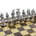 MEDIEVAL KNIGHTS CHESS SET with gold/silver chessmen and bronze chessboard 44 x 44cm  (Large) - Premium Chess from MANOPOULOS Chess & Backgammon - Just €275! Shop now at MANOPOULOS Chess & Backgammon