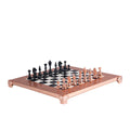 CLASSIC METAL STAUNTON CHESS SET with black/copper chessmen and copper chessboard 28 x 28cm (Small) - Premium Chess from MANOPOULOS Chess & Backgammon - Just €156! Shop now at MANOPOULOS Chess & Backgammon