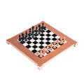 CLASSIC METAL STAUNTON CHESS SET with black/copper chessmen and copper chessboard 28 x 28cm (Small) - Premium Chess from MANOPOULOS Chess & Backgammon - Just €156! Shop now at MANOPOULOS Chess & Backgammon