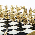 LABOURS OF HERCULES CHESS SET with gold/silver chessmen and bronze chessboard 36 x 36cm (Medium) - Premium Chess from MANOPOULOS Chess & Backgammon - Just €210! Shop now at MANOPOULOS Chess & Backgammon