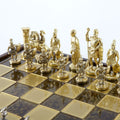 GREEK ROMAN PERIOD CHESS SET in wooden box with gold/silver chessmen and bronze chessboard 41 x 41cm (Large) - Premium Chess from MANOPOULOS Chess & Backgammon - Just €239! Shop now at MANOPOULOS Chess & Backgammon