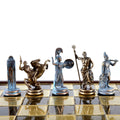 GREEK MYTHOLOGY CHESS SET in wooden box with blue/brown chessmen and bronze chessboard 48 x 48cm (Extra Large) - Premium Chess from MANOPOULOS Chess & Backgammon - Just €469! Shop now at MANOPOULOS Chess & Backgammon
