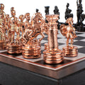 GREEK ROMAN PERIOD CHESS SET with black/copper chessmen and printed chessboard 27 x 27cm (Small) - Premium Chess from MANOPOULOS Chess & Backgammon - Just €49! Shop now at MANOPOULOS Chess & Backgammon