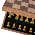 Walnut Chess Set - 43x43cm with Staunton Chessmen (8.5cm King) - Premium Chess from MANOPOULOS Chess & Backgammon - Just €172! Shop now at MANOPOULOS Chess & Backgammon