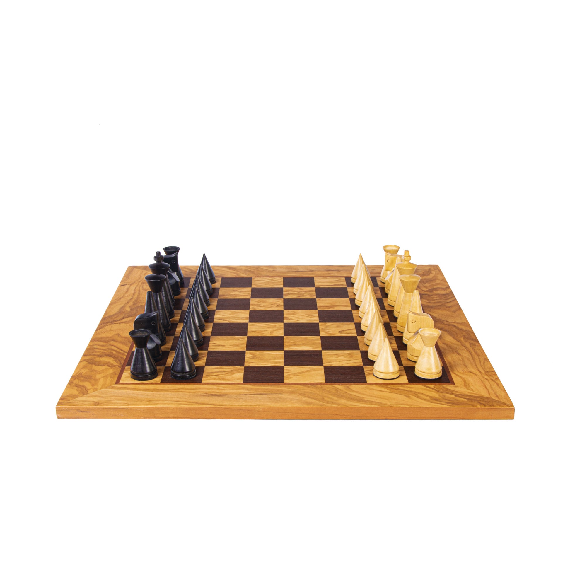Olive Burl Chess Set with Modern Chessmen - Handcrafted Artisan Set - Premium Chess from MANOPOULOS Chess & Backgammon - Just €220! Shop now at MANOPOULOS Chess & Backgammon