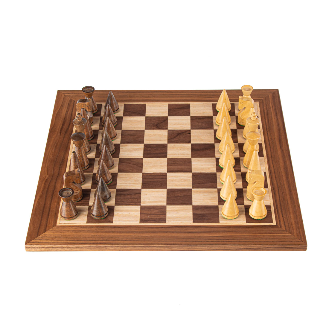 Handcrafted Walnut Chess Set with Modern Chessmen - 40x40cm Board - Premium Chess from MANOPOULOS Chess & Backgammon - Just €195! Shop now at MANOPOULOS Chess & Backgammon