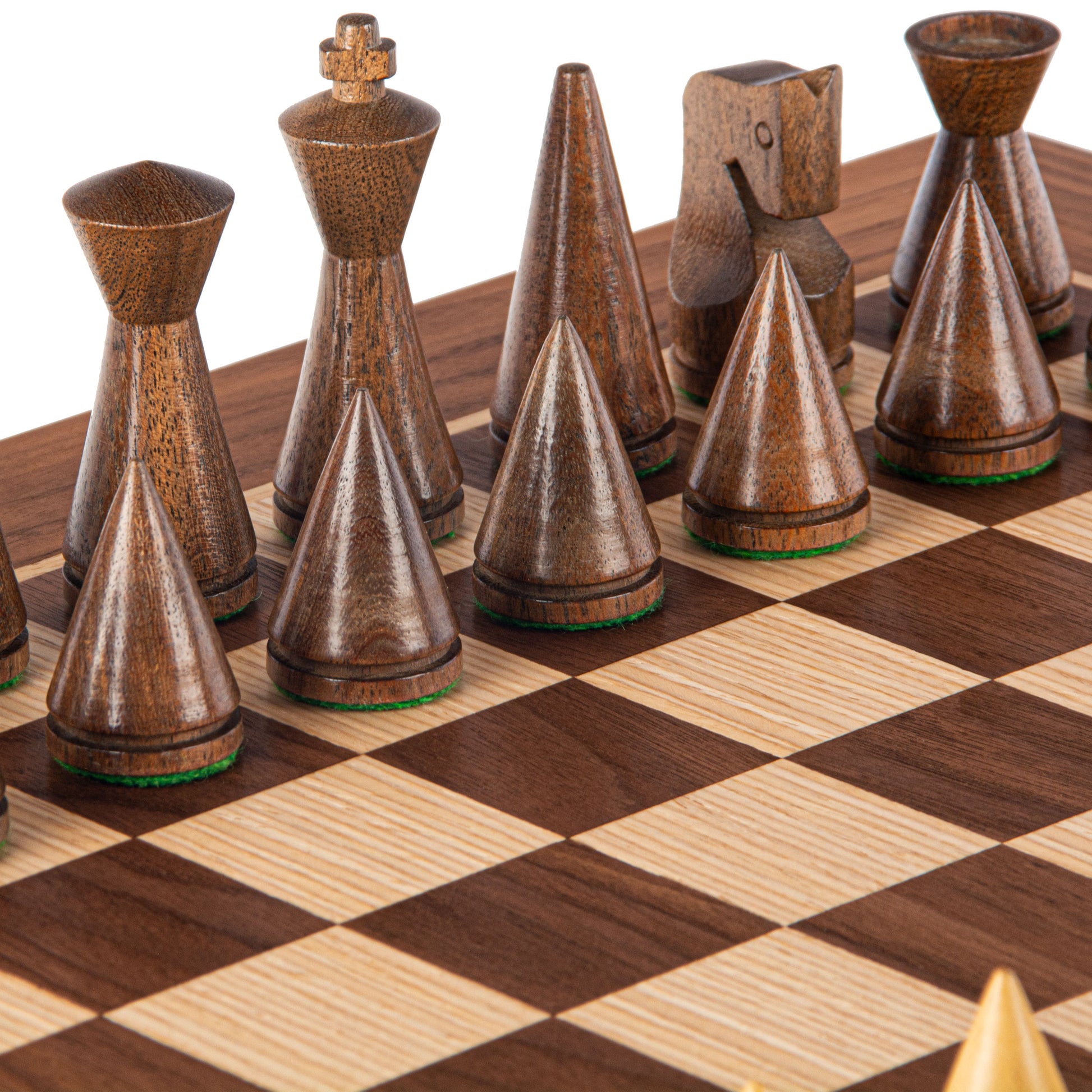 Handcrafted Walnut Chess Set with Modern Chessmen - 40x40cm Board - Premium Chess from MANOPOULOS Chess & Backgammon - Just €195! Shop now at MANOPOULOS Chess & Backgammon