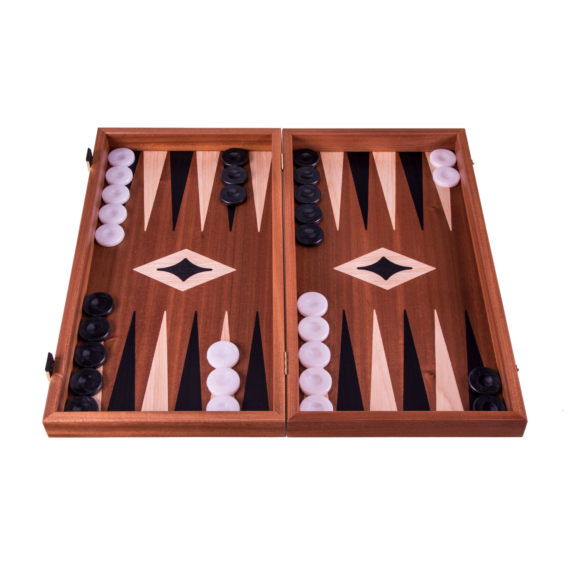MAHOGANY Backgammon in black color - Premium Backgammon from MANOPOULOS Chess & Backgammon - Just €65! Shop now at MANOPOULOS Chess & Backgammon