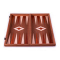 Handcrafted Mahogany Backgammon Set in Red - Premium Backgammon from MANOPOULOS Chess & Backgammon - Just €65! Shop now at MANOPOULOS Chess & Backgammon