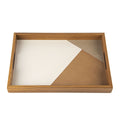 Elegant Wooden Tray with Inlaid Leatherette in Natural Colors - Luxury Game Room Decor - Premium Decorative Objects from MANOPOULOS Chess & Backgammon - Just €69.50! Shop now at MANOPOULOS Chess & Backgammon