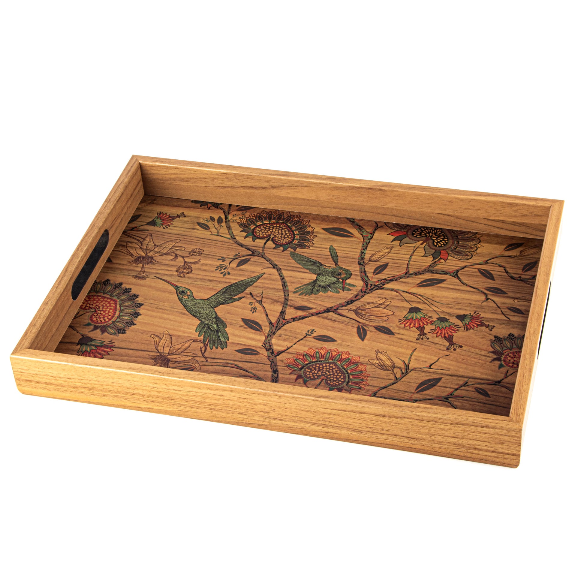 Handcrafted Wooden Tray with Birds Design - Elegant Artistic Home Decor - Premium Decorative Objects from MANOPOULOS Chess & Backgammon - Just €25! Shop now at MANOPOULOS Chess & Backgammon