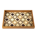 Luxury Moroccan Style Wooden Tray - Handcrafted Decorative Design - Premium Decorative Objects from MANOPOULOS Chess & Backgammon - Just €25! Shop now at MANOPOULOS Chess & Backgammon
