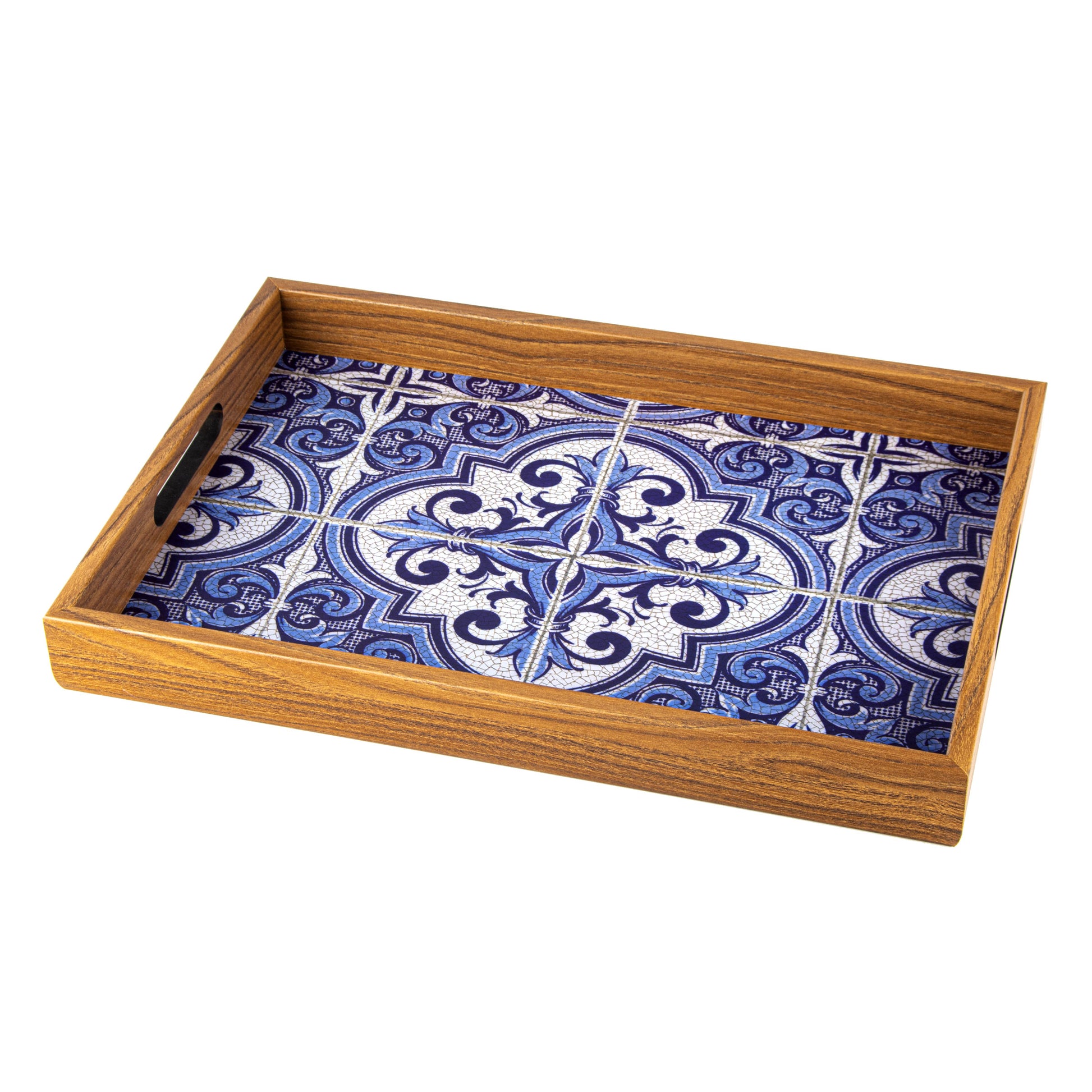 Handcrafted Wooden Tray with Spring Nature Design - Artistic Home Décor - Premium Decorative Objects from MANOPOULOS Chess & Backgammon - Just €25! Shop now at MANOPOULOS Chess & Backgammon