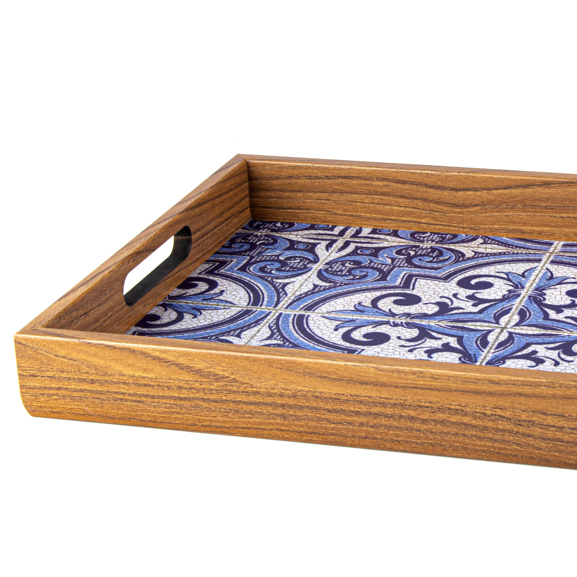 Handcrafted Wooden Tray with Spring Nature Design - Artistic Home Décor - Premium Decorative Objects from MANOPOULOS Chess & Backgammon - Just €25! Shop now at MANOPOULOS Chess & Backgammon