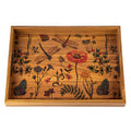 Handcrafted Wooden Tray with Spring Nature Design - Elegant Artistic Home Decor - Premium Decorative Objects from MANOPOULOS Chess & Backgammon - Just €25! Shop now at MANOPOULOS Chess & Backgammon
