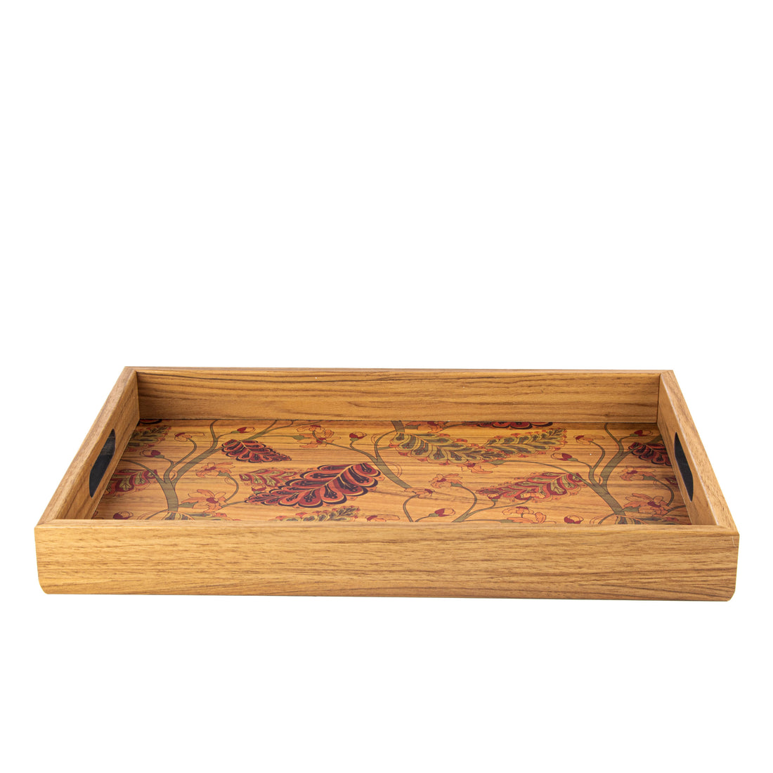 Elegant Wooden Tray with Purple Blossom Printed Design - Luxury Game Room Decor - Premium Decorative Objects from MANOPOULOS Chess & Backgammon - Just €25! Shop now at MANOPOULOS Chess & Backgammon