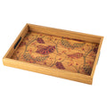 Elegant Wooden Tray with Purple Blossom Printed Design - Luxury Game Room Decor - Premium Decorative Objects from MANOPOULOS Chess & Backgammon - Just €25! Shop now at MANOPOULOS Chess & Backgammon