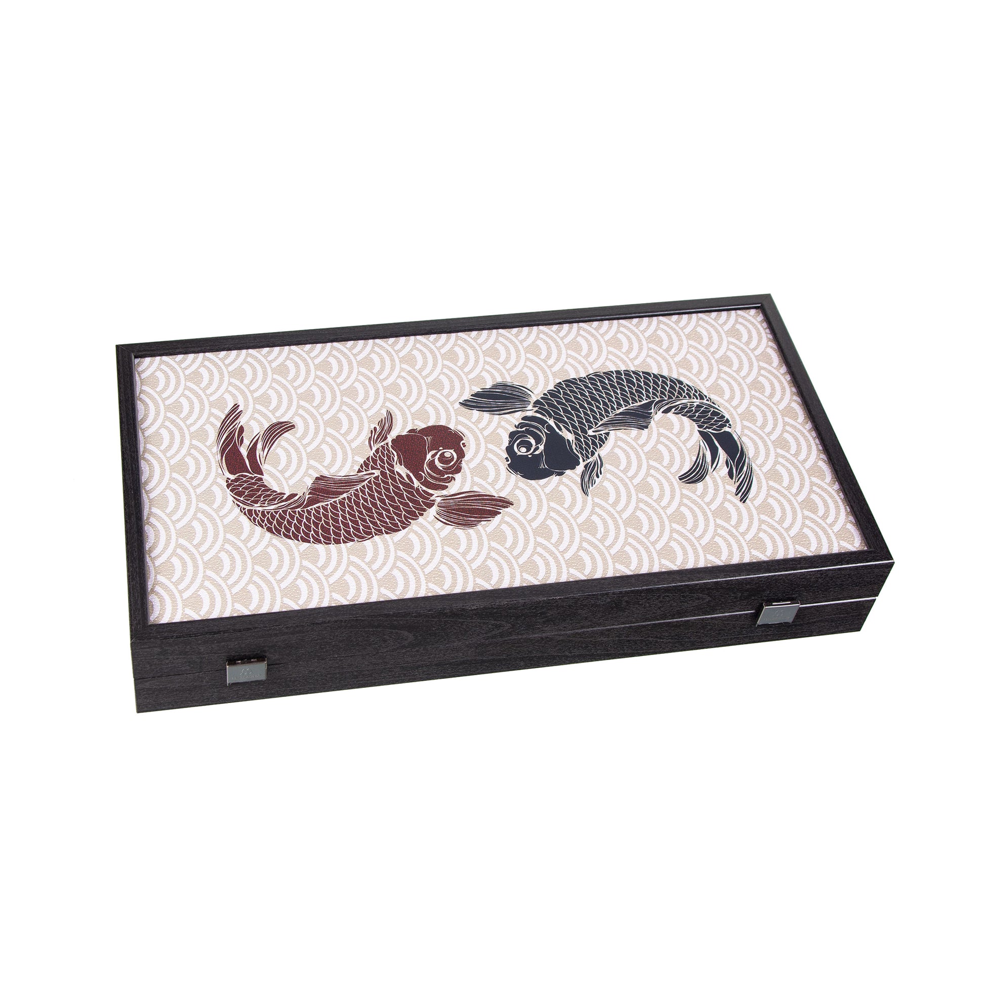 Handcrafted Japanese Koi Fish Backgammon Set - Artistic and Unique - Premium Backgammon from MANOPOULOS Chess & Backgammon - Just €79! Shop now at MANOPOULOS Chess & Backgammon