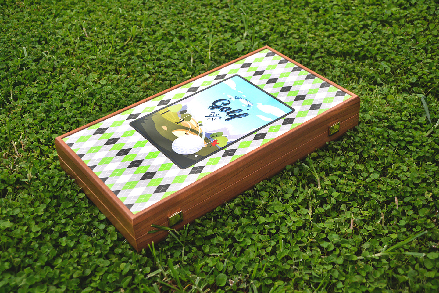 Golf Backgammon Set - Elegant and Sporty Design - Premium Backgammon from MANOPOULOS Chess & Backgammon - Just €79! Shop now at MANOPOULOS Chess & Backgammon