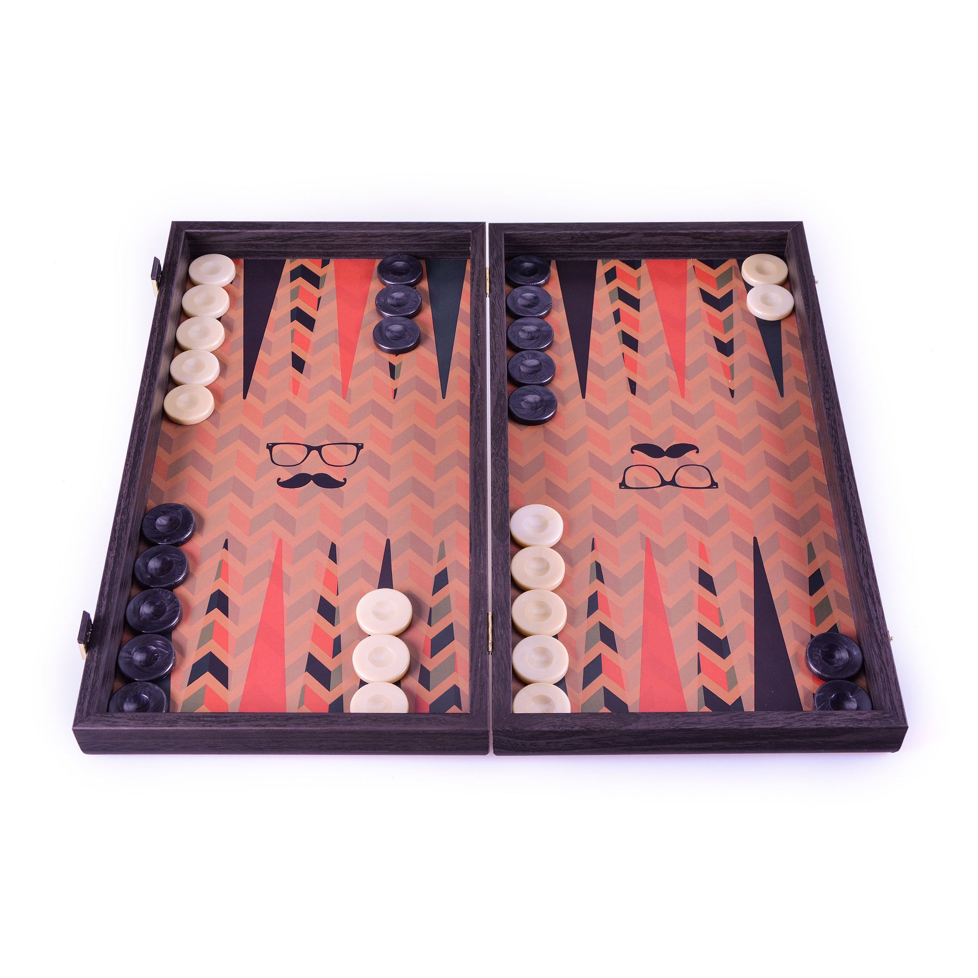 Handcrafted Hipster Style Backgammon Set - Unique and Contemporary Design - Premium Backgammon from MANOPOULOS Chess & Backgammon - Just €79! Shop now at MANOPOULOS Chess & Backgammon
