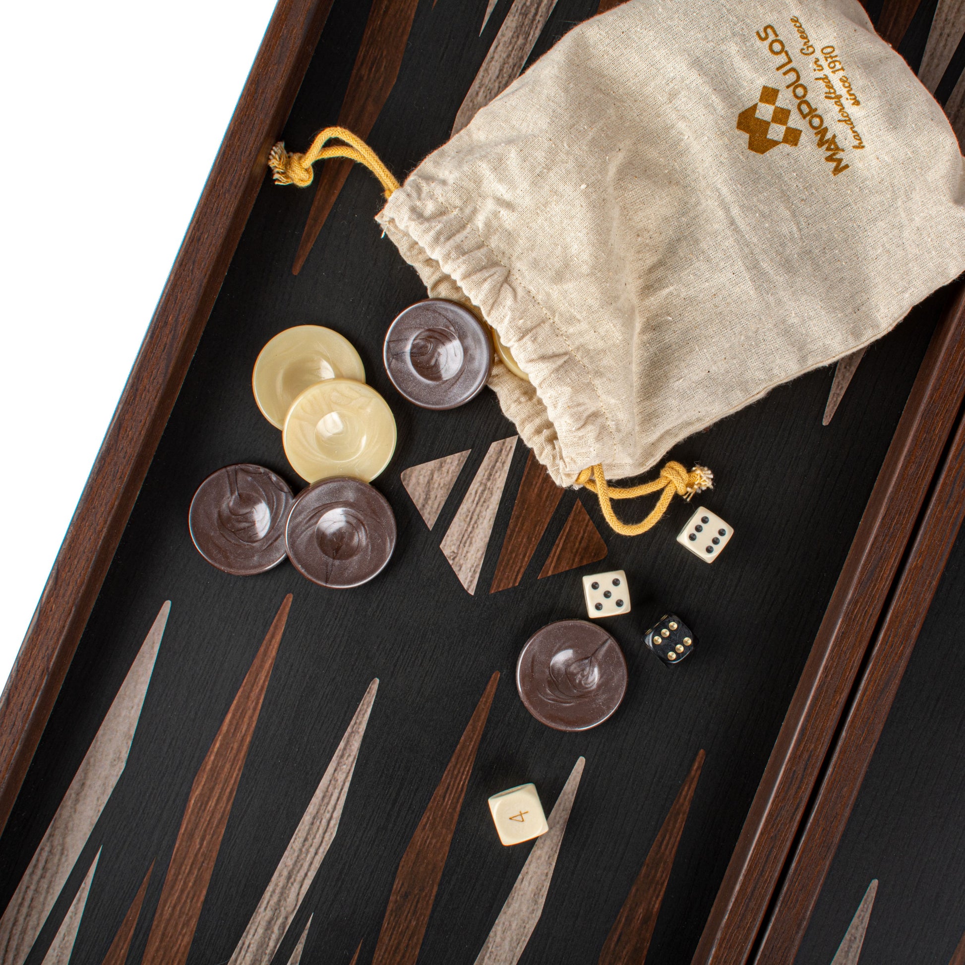 Handcrafted Minimalistic Wood Design Backgammon Set - Elegant Simplicity - Premium Backgammon from MANOPOULOS Chess & Backgammon - Just €79! Shop now at MANOPOULOS Chess & Backgammon