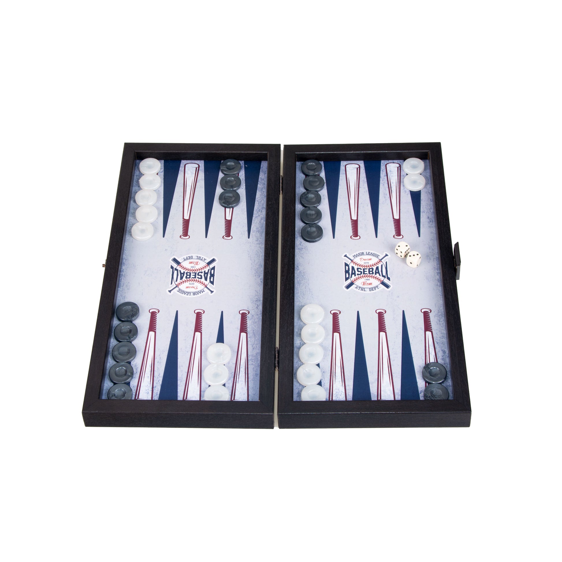 Baseball Travel Size Backgammon Set - Portable and Sporty Design - Premium Backgammon from MANOPOULOS Chess & Backgammon - Just €39! Shop now at MANOPOULOS Chess & Backgammon