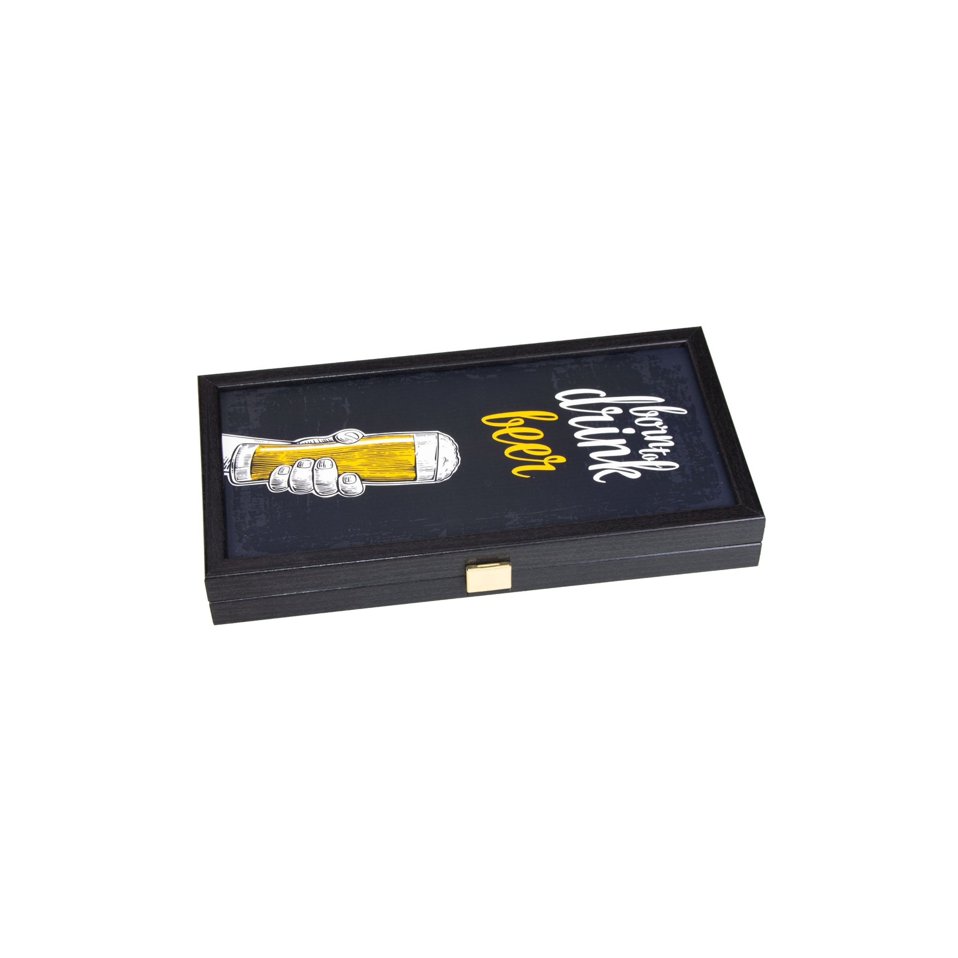 Beer Travel Size Backgammon Set - Portable and Fun Design - Premium Backgammon from MANOPOULOS Chess & Backgammon - Just €39! Shop now at MANOPOULOS Chess & Backgammon