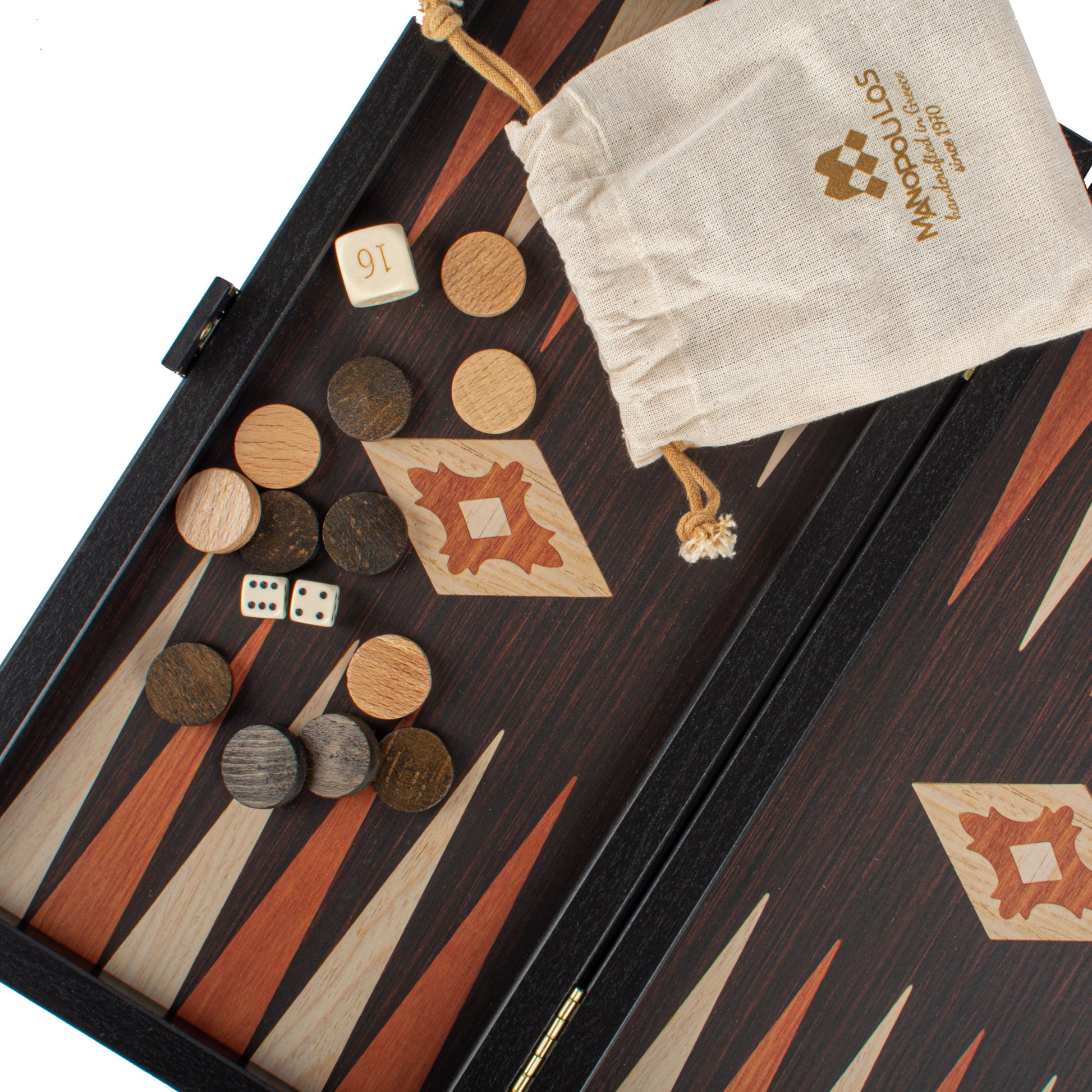 WENGE REPLICA WOOD Backgammon - Premium Backgammon from MANOPOULOS Chess & Backgammon - Just €21.80! Shop now at MANOPOULOS Chess & Backgammon