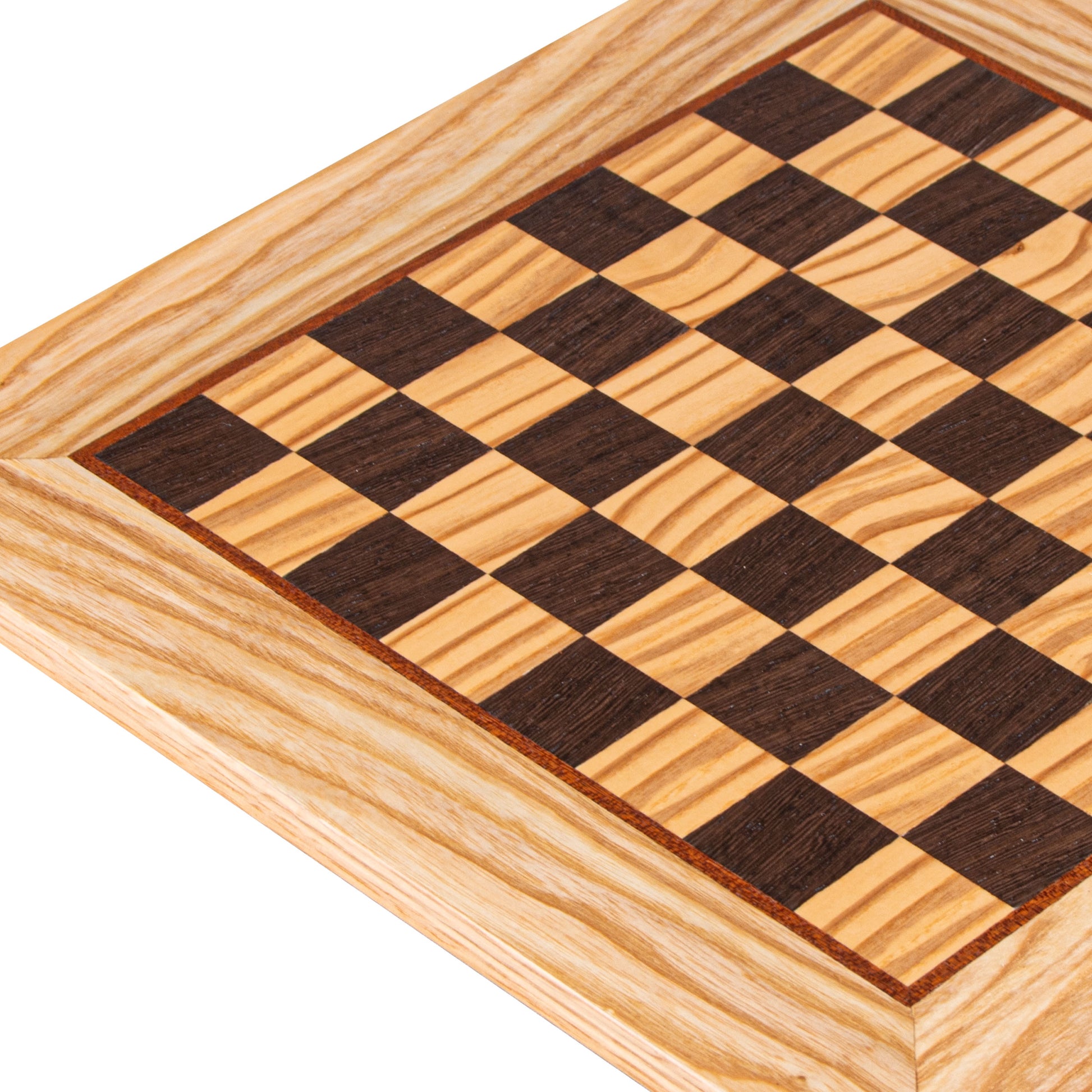 Handcrafted Olive Wood & Wenge Inlaid Chessboard - 34x34cm (Small) - Premium Chess from MANOPOULOS Chess & Backgammon - Just €69.50! Shop now at MANOPOULOS Chess & Backgammon