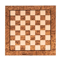 Handcrafted Walnut Burl & Oak Inlaid Chessboard - 50x50cm (Large) - Premium Chess from MANOPOULOS Chess & Backgammon - Just €117! Shop now at MANOPOULOS Chess & Backgammon