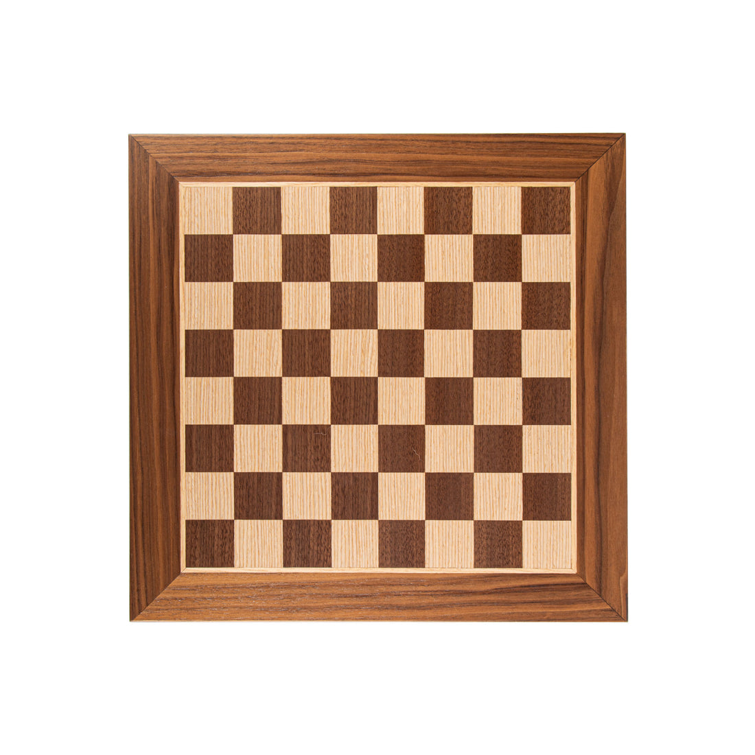 Handcrafted Walnut Wood & Oak Inlaid Chessboard - 40x40cm (Medium) - Premium Chess from MANOPOULOS Chess & Backgammon - Just €65.50! Shop now at MANOPOULOS Chess & Backgammon