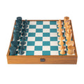 Bauhaus Style Turquoise Chess Set - 40x40cm with 8.5cm King Chessmen - Premium Chess from MANOPOULOS Chess & Backgammon - Just €195! Shop now at MANOPOULOS Chess & Backgammon
