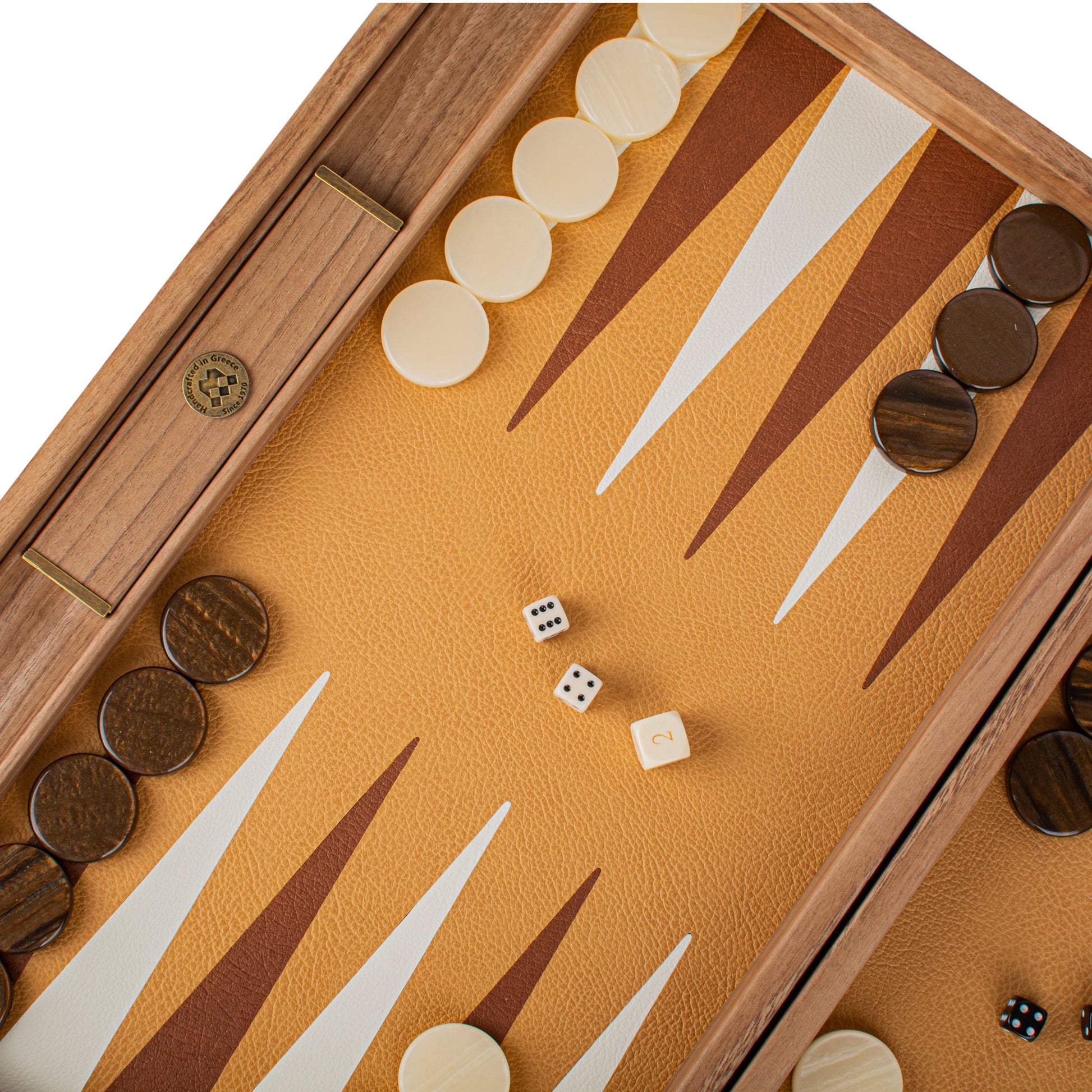 CROCODILE TOTE IN LIGHT BROWN LEATHER Backgammon - Premium Backgammon from MANOPOULOS Chess & Backgammon - Just €490! Shop now at MANOPOULOS Chess & Backgammon