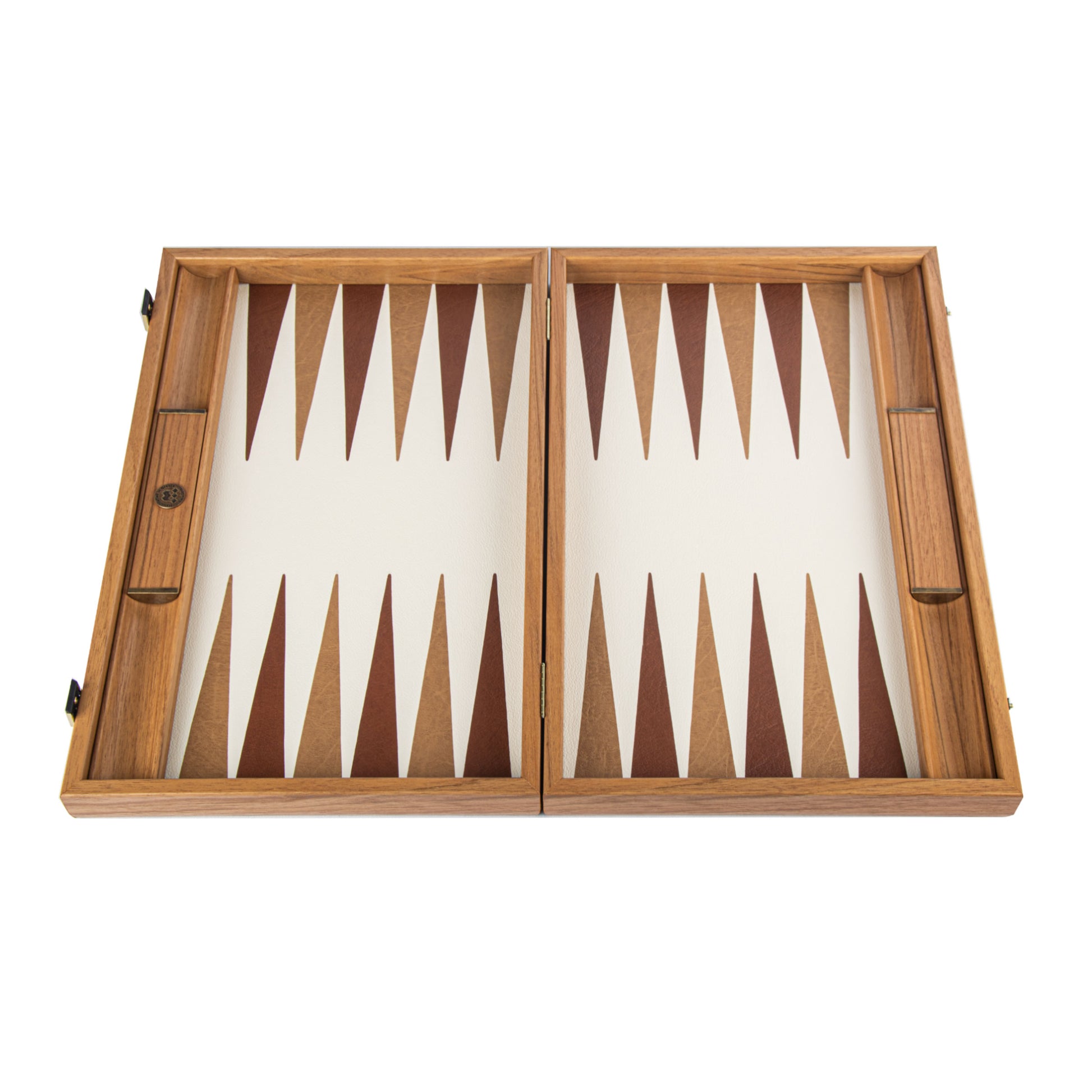 Premium Handcrafted Crocodile Tote in Ivory with Brown Finish Leather Backgammon Set - Premium Backgammon from MANOPOULOS Chess & Backgammon - Just €519! Shop now at MANOPOULOS Chess & Backgammon