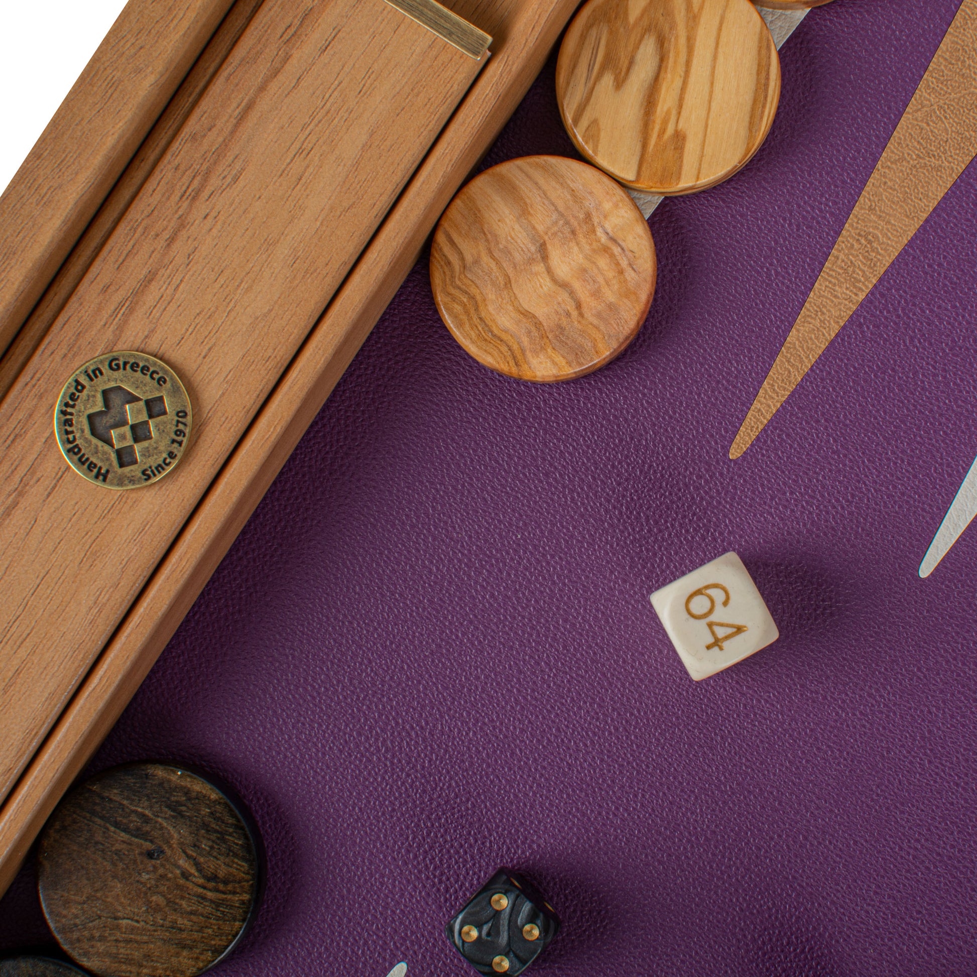 Premium Handcrafted Crocodile Tote in Purple Leather Backgammon Set - Premium Backgammon from MANOPOULOS Chess & Backgammon - Just €425! Shop now at MANOPOULOS Chess & Backgammon