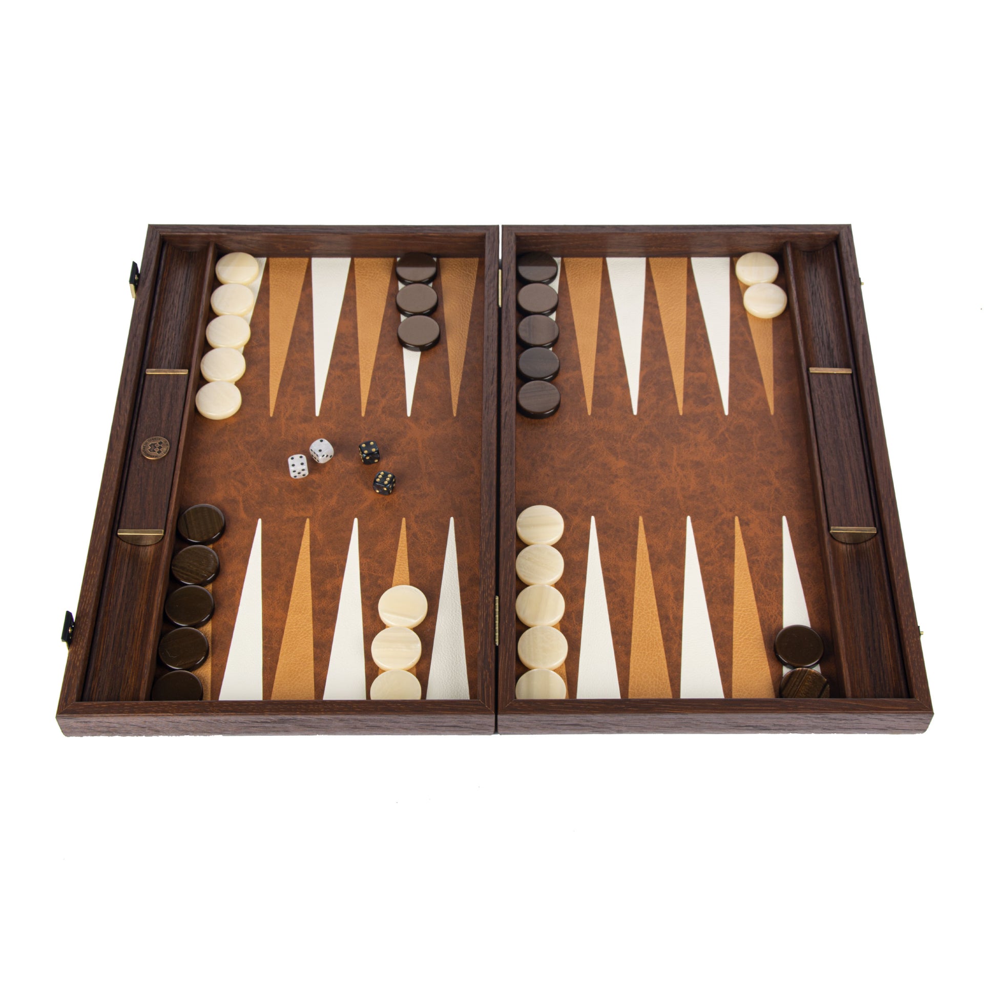 Premium Handcrafted Crocodile Tote in Brown Leather Backgammon Set - Premium Backgammon from MANOPOULOS Chess & Backgammon - Just €490! Shop now at MANOPOULOS Chess & Backgammon