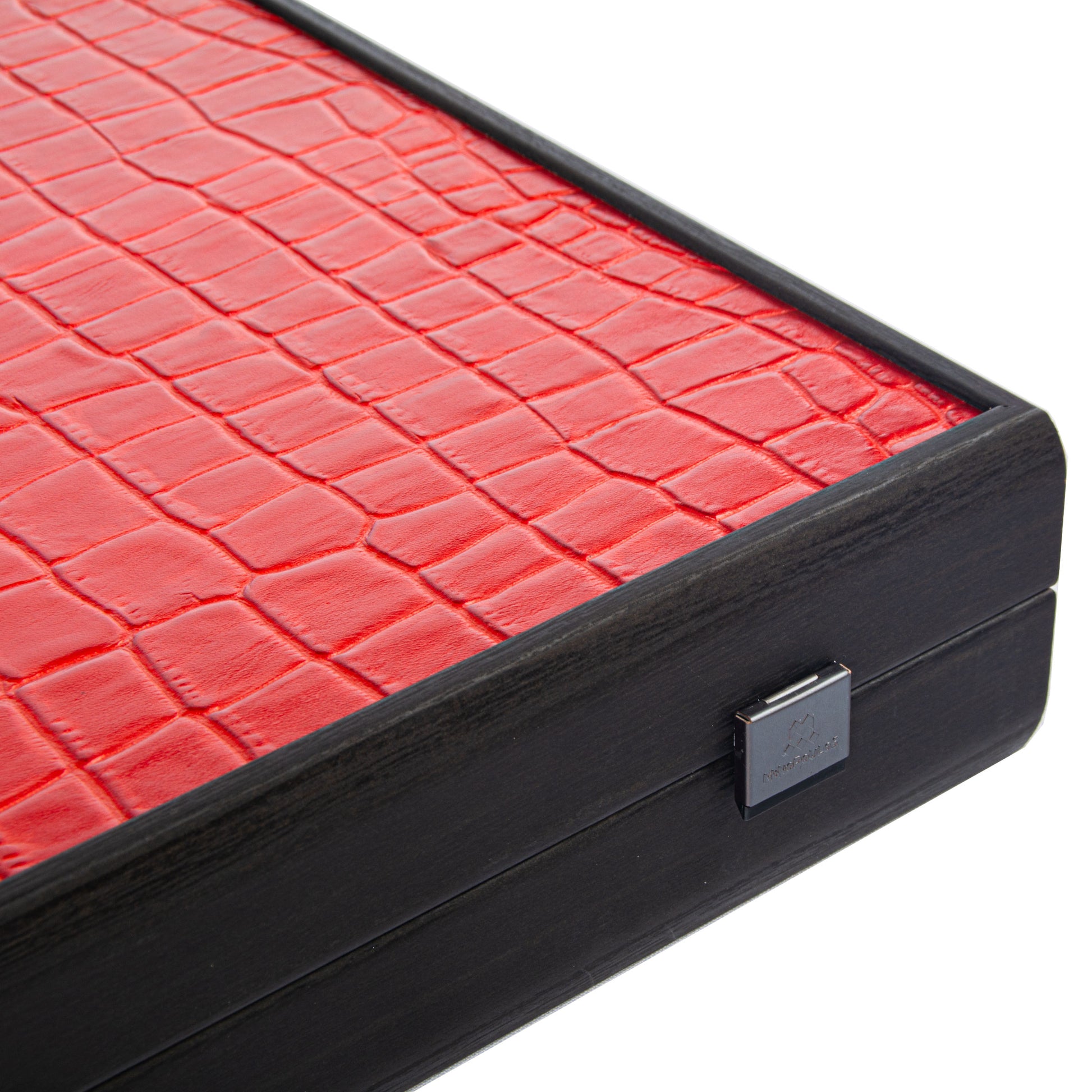 Premium Handcrafted Crocodile Tote in Imperial Red Leather Backgammon Set - Premium Backgammon from MANOPOULOS Chess & Backgammon - Just €425! Shop now at MANOPOULOS Chess & Backgammon