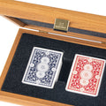 Luxury Plastic-Coated Playing Cards in Walnut Wooden Case - Perfect Gift for Gamers - Premium Playing Cards from MANOPOULOS Chess & Backgammon - Just €37! Shop now at MANOPOULOS Chess & Backgammon
