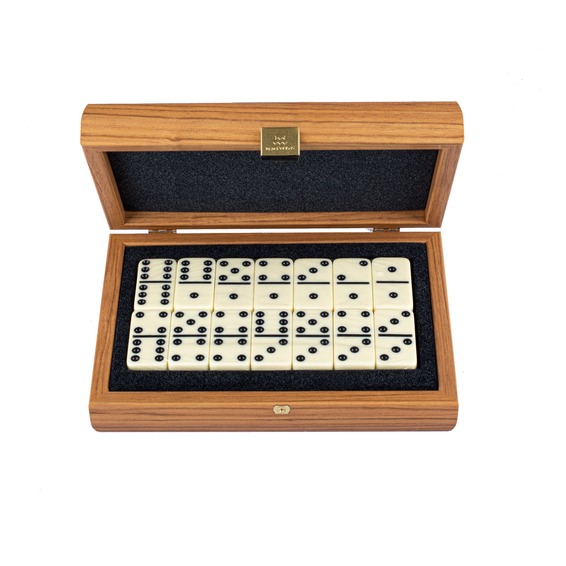 Luxury Domino Set in Walnut Replica Wooden Case - Premium Dominoes from MANOPOULOS Chess & Backgammon - Just €53.90! Shop now at MANOPOULOS Chess & Backgammon