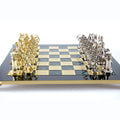 ARCHERS CHESS SET with gold/silver chessmen and bronze chessboard 44 x 44cm (Large) - Premium Chess from MANOPOULOS Chess & Backgammon - Just €275! Shop now at MANOPOULOS Chess & Backgammon