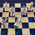 ARCHERS CHESS SET with gold/silver chessmen and bronze chessboard 28 x 28cm (Small) - Premium Chess from MANOPOULOS Chess & Backgammon - Just €168! Shop now at MANOPOULOS Chess & Backgammon