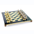 GIANTS' BATTLE CHESS SET with gold/silver chessmen and bronze chessboard 36 x 36cm (Medium) - Premium Chess from MANOPOULOS Chess & Backgammon - Just €210! Shop now at MANOPOULOS Chess & Backgammon