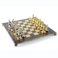 DISCUS THROWER CHESS SET with gold/silver chessmen and bronze chessboard 36 x 36cm (Medium) - Premium Chess from MANOPOULOS Chess & Backgammon - Just €210! Shop now at MANOPOULOS Chess & Backgammon