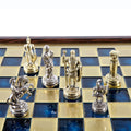 GREEK ROMAN PERIOD CHESS SET in wooden box with gold/silver chessmen and bronze chessboard 27 x 27cm (Small) - Premium Chess from MANOPOULOS Chess & Backgammon - Just €125! Shop now at MANOPOULOS Chess & Backgammon